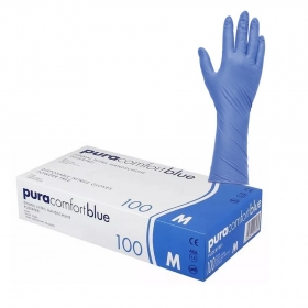 Blaue Nitril-Handschuhe